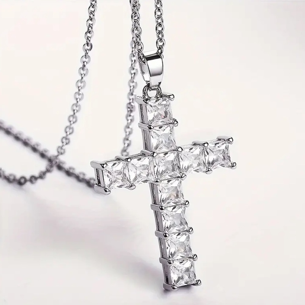 Crystal Cross Necklace.